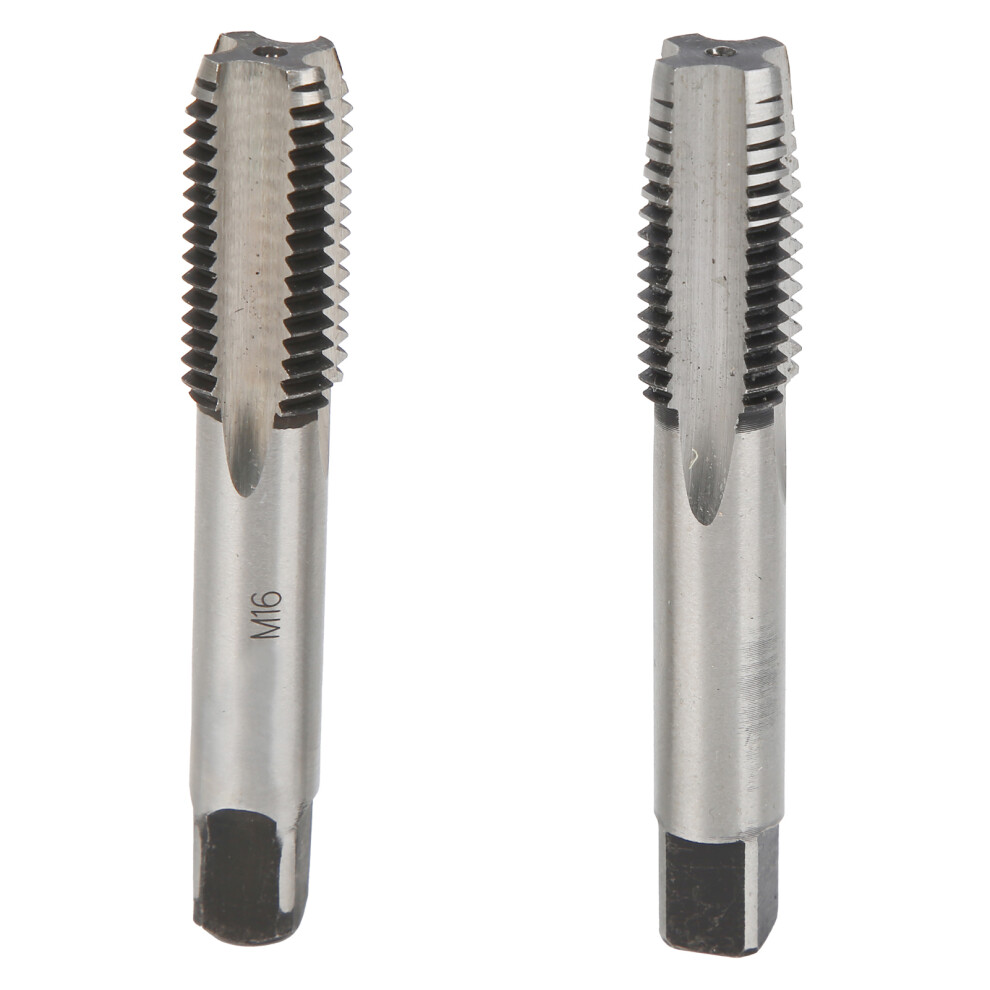 Carbon Steel Straight Flute Tap M16 Manual Hand Tapping Tool, Wear Resistant Taper Plug Tap Set For Re Thread Damaged Materials 9138057828979