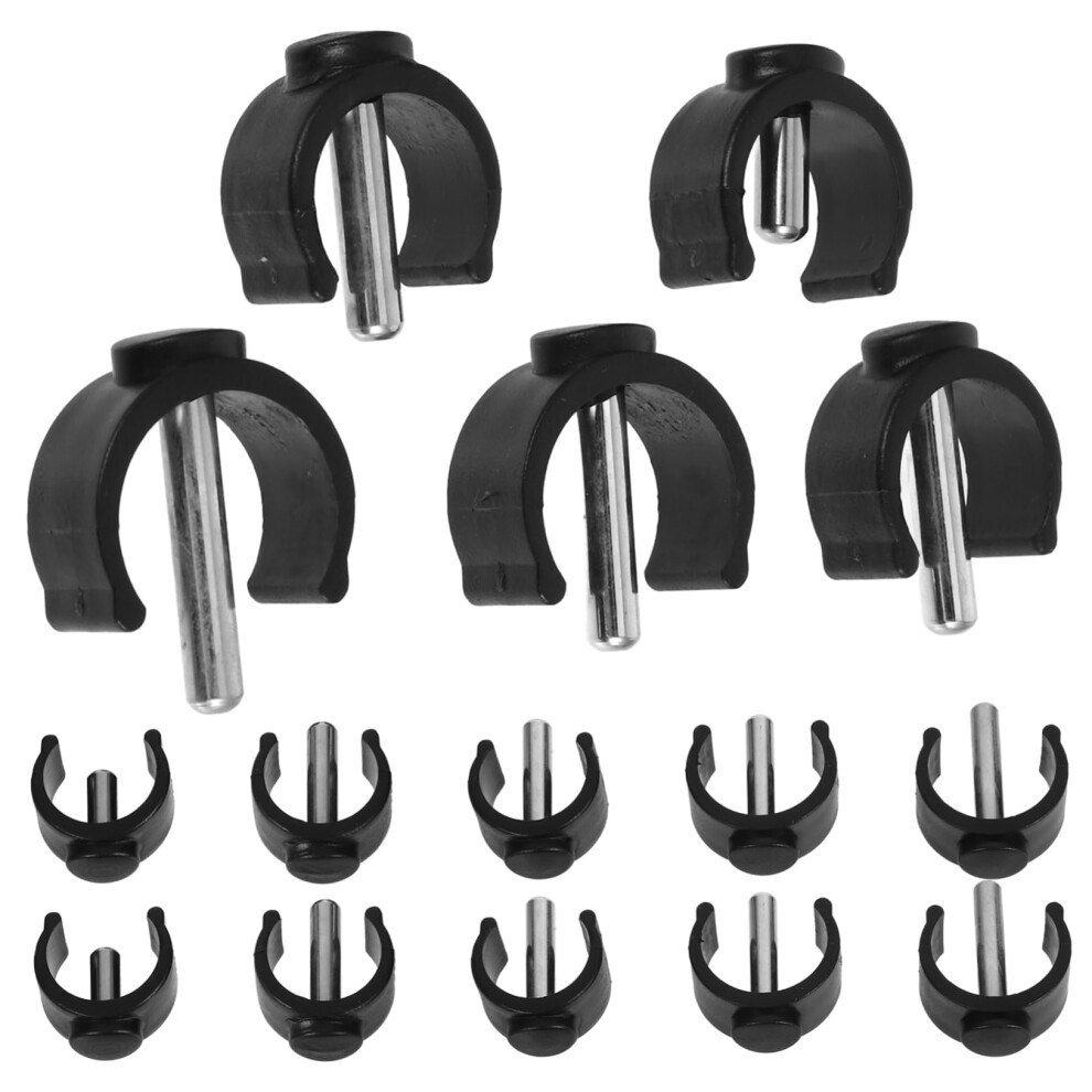 Adjustable Folding Walking Stick Clamp 20pcs Durable ABS Plastic Steel C Shaped Locking Clips for Canes and Walkers