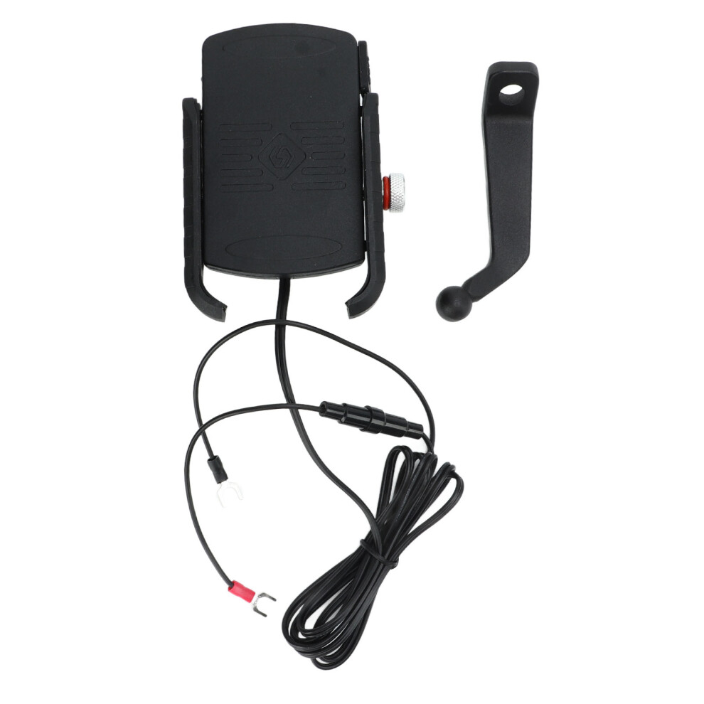 Anti Vibration Motorcycle Phone Holder With 360 Rotation, Wireless Charging & Waterproof Frame, Universal Jaw Grip Mount For 3.5-7.2 Inch Smartphones 9138057565607