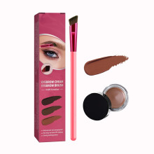 Multi Function Eyebrow Brush 4D Hair Stroke Brow Stamp Simulated Eyebrow Hair Makeup Brush Cream Set Light Brown