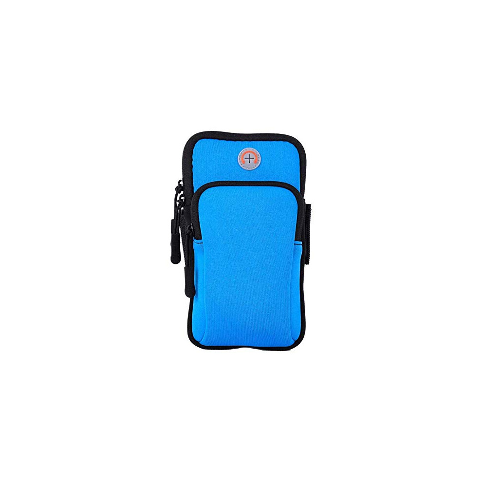 Running Armband For Samsung Galaxy A21s With Breathable Fabric And Adjustable Strap Blue 9044945399196