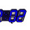 3D LED Wall Clock, Black Frame, Blue Letter, Modern Wall Mounted Alarm Clock 5