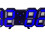 3D LED Wall Clock, Black Frame, Blue Letter, Modern Wall Mounted Alarm Clock 3
