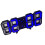 3D LED Wall Clock, Black Frame, Blue Letter, Modern Wall Mounted Alarm Clock 4