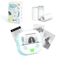 Portable Sticker Printer Bluetooth Inkless Thermal Printing for Phone Tablet Memos Receipts