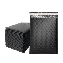 Padded Envelopes 100 Pcs, SelfSeal Bubble Mailers, Black 13x18 cm, Waterproof Courier Bags