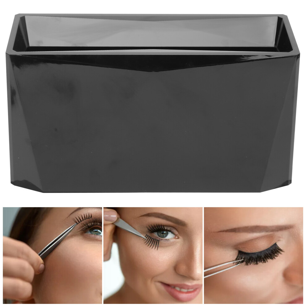Black Eyelash Extension Tweezers Stand Acrylic 6 Holes Salon Display Rack