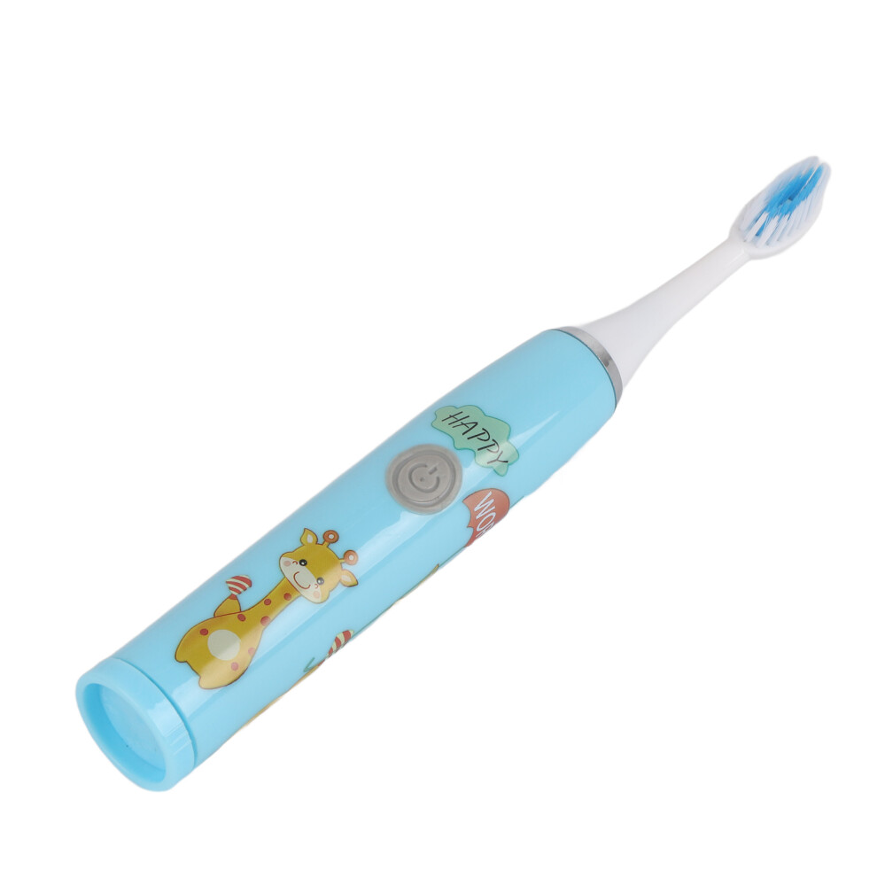 Blue Children Electric Sonic Toothbrush With 3 Heads, Deer Fully Automatic