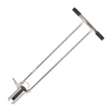 Bulb Planter Tool LongHandled, Stainless Steel, 7 cm Diameter, Manual Transplanter, Weeder Sod Plugger for Vegetables