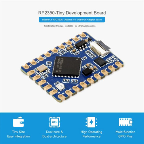 RP2350-Tiny Development Board för Raspberry Pi  USB Typ C-Gränssnitt 520KB  2MB Flash RP2350-Tiny 1