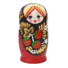 5 Pezzi di Bambole Matrioska Bambole di Nidificazione Fatte A Mano In Legno Carino Bambola di Nidificazione Russa DIY Fiori del Nord-Est Bambole di