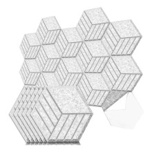 12 Stuks Zelfklevende Akoestische Panelen, 14 X 12 X 0,4 Inch Geluiddichte Wandpanelen, Geluidsabsorberende Panelen, C