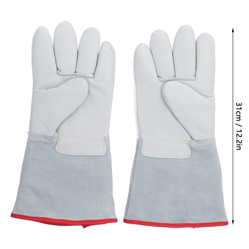 Low Temperature Security Gloves 500F 260C Cowhide 3Layer Imported ColdProof Sponge Liquid Nitrogen Dry Ice Biomedical 1
