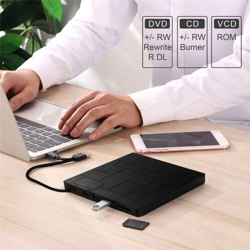 Burner Multifunction Optical Drive 7 in 1 CD CD DVD Computer USB Mobile External Portable Utility Optical Drives 1