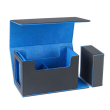 Scatola per Mazzi di Carte con Finestra di Visualizzazione, Custodia per Mazzi di Carte con Vassoio per Dadi Scatola Porta Carte Magnetica da 35 Punti