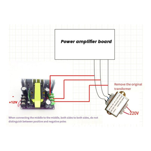 Audio Module Single  12V to  24V Subwoofer Car Audio Modification Amplifier Isolation Boost Dual Power Module 1