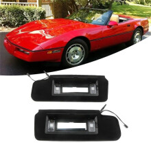 1 Paar Auto-Sonnenblenden mit LED-Licht 12459827 14081826 für  Corvette C4 1984-1996 Sonnenblenden Kosmetikspiegel
