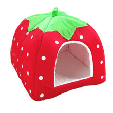 Hondenkennel Hondenmode Mat Mand Zacht Aardbei Hond Kattenhuis Huisdiertent Hondenhuis Kleine Hond Kittenbed Kattenhuis L