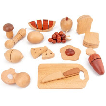 Natürliches Kochen Von Obst und Gemüse Aus Holz, Simulierte Farbe, Bewusstsein für die Küche im Kindergarten, Geschenk für Kinder