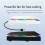 For PS5 Console Upper Cooling Fan Base Game Cooler Stand Bracket with RGB Dustproof Atmosphere Colorful Lighting LED(B) 8