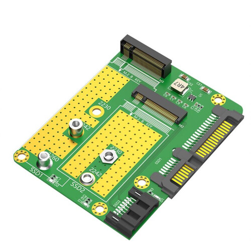 Dubbele M.2(NGFF) SSD Naar Dubbele SATA3-Adapterkaart