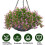 6st 14/16 Tums Hängande Blomkorgsfoder Tyg Hängande Växtfoder Runda Planteringsfoder Non-Woven Svart Filt 9