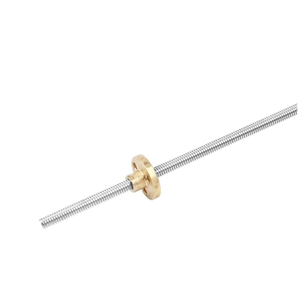 Lead Ball Screw With Nut, T6, Brass, 2Mm Pitch, Screw Length 100550Mm, Nut Length 150Mm 9199774884372