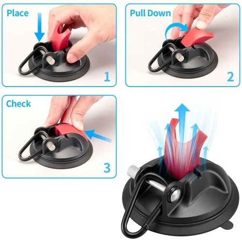 4 PCS Heavy Duty Suction Cup Hooks for Camping, Car, RV, Window - Camping Suction Cup Hooks 2