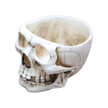 Resin Skull for Head Shaped Flower Pot Planter Container