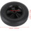 Solid Rubber Hand Truck Wheel Roller 6 Inch Diameter 0.51 Inch Bore Black 3