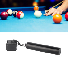 Tragbarer 3-in-1 Pool Cue Kreidehalter aus Aluminium und Edelstahl Schwarz