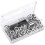 120 Sets Grommet Eyelets Tool Kit, Grommet Kit 1/2 Inch Eyelets with Tools and Storage Box Silver 1