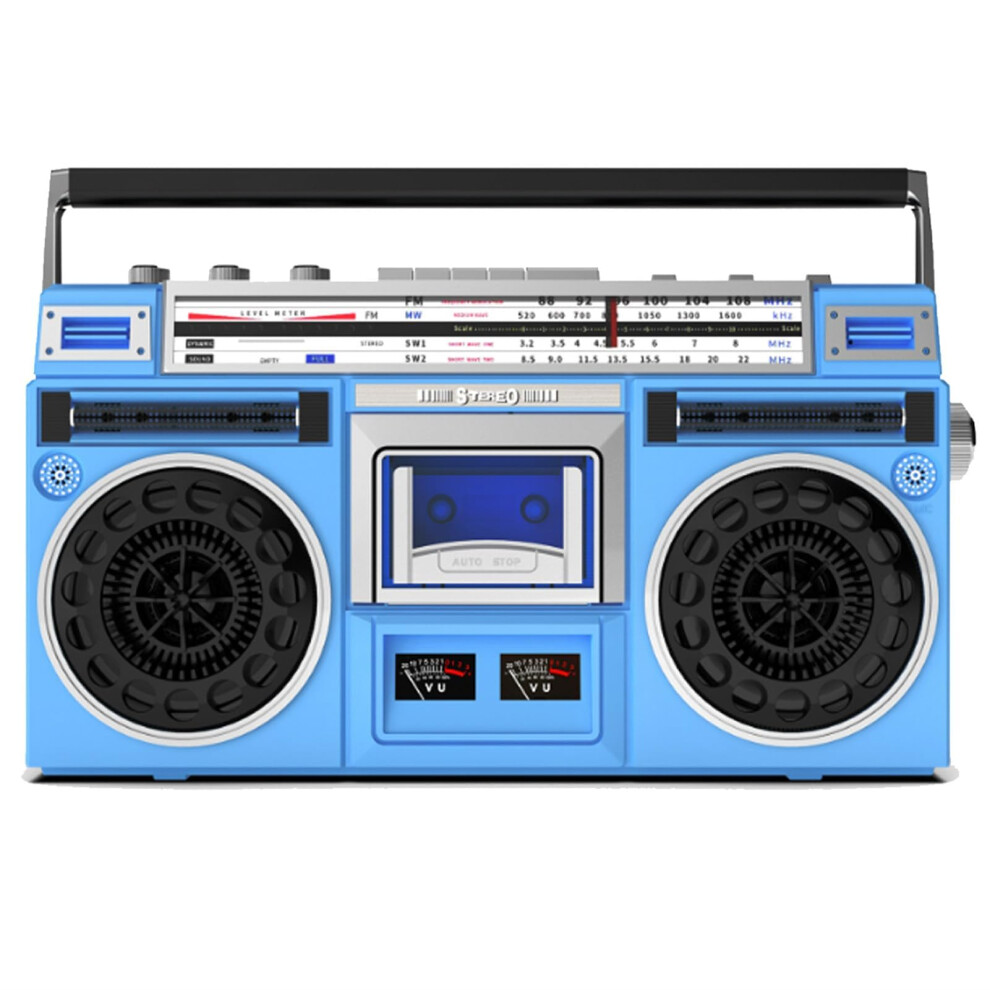 Cassette Player Boombox Portable Tape Player With Sd Usb Tf Am Fm Stereo Radio Mutual Transcription Function Blue 9426802755916