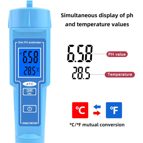 Acidity Pen Waterproof Pocket Tester Digital Acidity Meter Temperature Display Easy Calibration 2