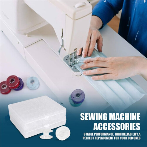 50 Pcs Sewing Machine Bobbins with Case for  Singer Janome 2