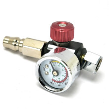 Válvula Reguladora de Compresor de Aire con Manómetro, para un Control Preciso en Herramientas Neumáticas/de Aire con Conector PF20 Rojo