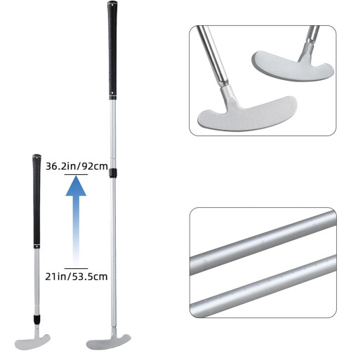 Telescoping Golfs Putter 2Section Adjustable Aluminum Shaft For Precise Stroke Control Outdoor Training Compact Travel 2
