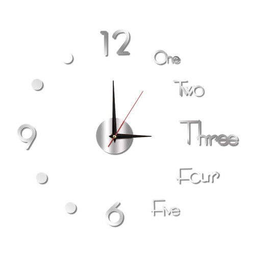DIY Wall Clock With Nightlight Function, Silent Clock Modern Wall Clock Acrylic Material Frameless Design 3D Effect Numbers, Illuminated In The Dark