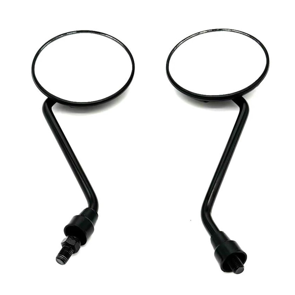 Universal Motorcycle Rounded Side Back View Mirror Pair For Motorbike Scooter, 10Mm 8Mm Mounting, M10 Screw Rearview 9189345478512