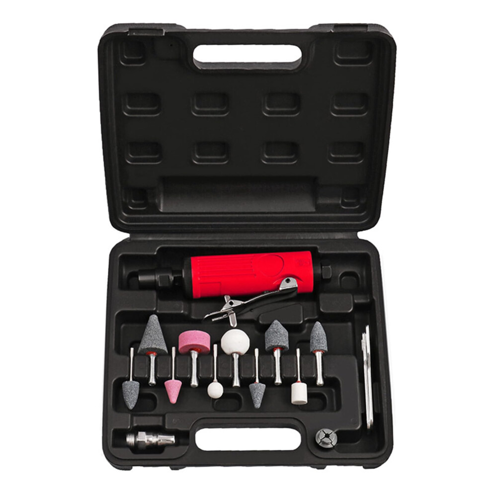1 4 Inch Mini Air Die Grinder Kit, Straight Pneumatic, 25,000 Rpm, Rear Exhaust, With Collets, For Metal Wood Polishing 9199774886383