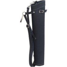 Archery Quiver Back Leather Holds 25 Arrows Adjustable Strap Belt Clip Arrow Holder For Target Practice Outdoor Black