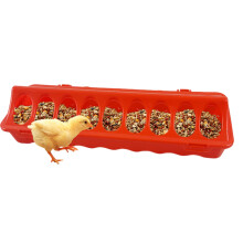 Chicken Food Dispenser For Birds Ducks Pigeons, No Waste Feeding Tray With 18 Holes, Indoor Outdoor Use