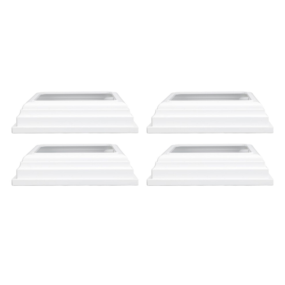 Fence Post Skirt 4X4 Inch, 4Pcs Split Type Base Cover, Easy Installation, Lightweight For Porch Deck Handrail Posts 9199774886789