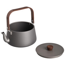 Camping Kettle 1.1L Portable Coffee Pot - Lightweight Gray Cooking Pot for Hiking, Camping, Backpacking, Outdoor Use