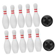 Bowling Pins and Ball 12Piece Lightweight Set for Indoor Outdoor Play HandEye Coordination Family Fun Easy Storage