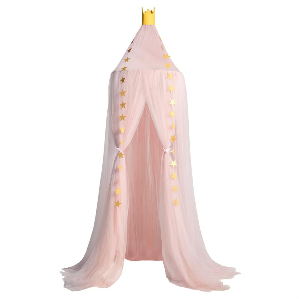Bed Canopy Pink Hanging Canopy For Kids Beds Princess Mosquito Net Dome Baby Cot Nursery Reading Corner Thick 10# Fabric