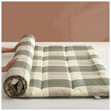 Portable Futon Mattress, Foldable RollUp Sleeping Pad, Japanese Thickened Floor Mattress, 150x200cm, Gray/Green