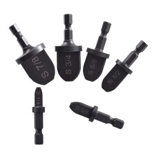 6 PCS 6.3 to 22.2 mm Carbon Steel Tube Expander Drill Bit Set Hex Shank Flare Tools For A/C Copper Pipe Swaging Kit