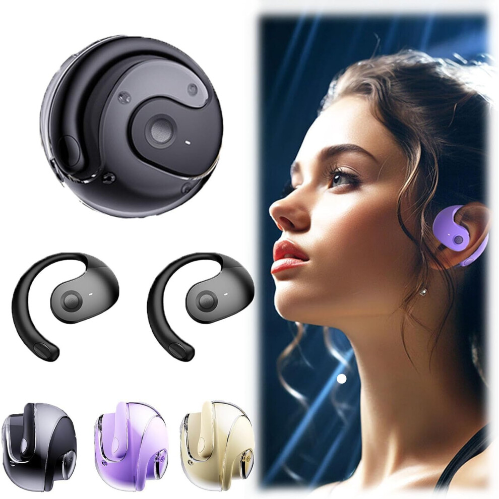 Awaze Labs X15 Pro Earbuds Ipx5 Waterproof Bluetooth Headphones With Intelligent Noise Reduction Lanyard Purple/Black 9382693008985
