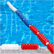 Swimming Pool Safety Rope with Floats, 15m Lane Divider For Indoor And Outdoor Use, Floating Cordon, 9 cm Diameter